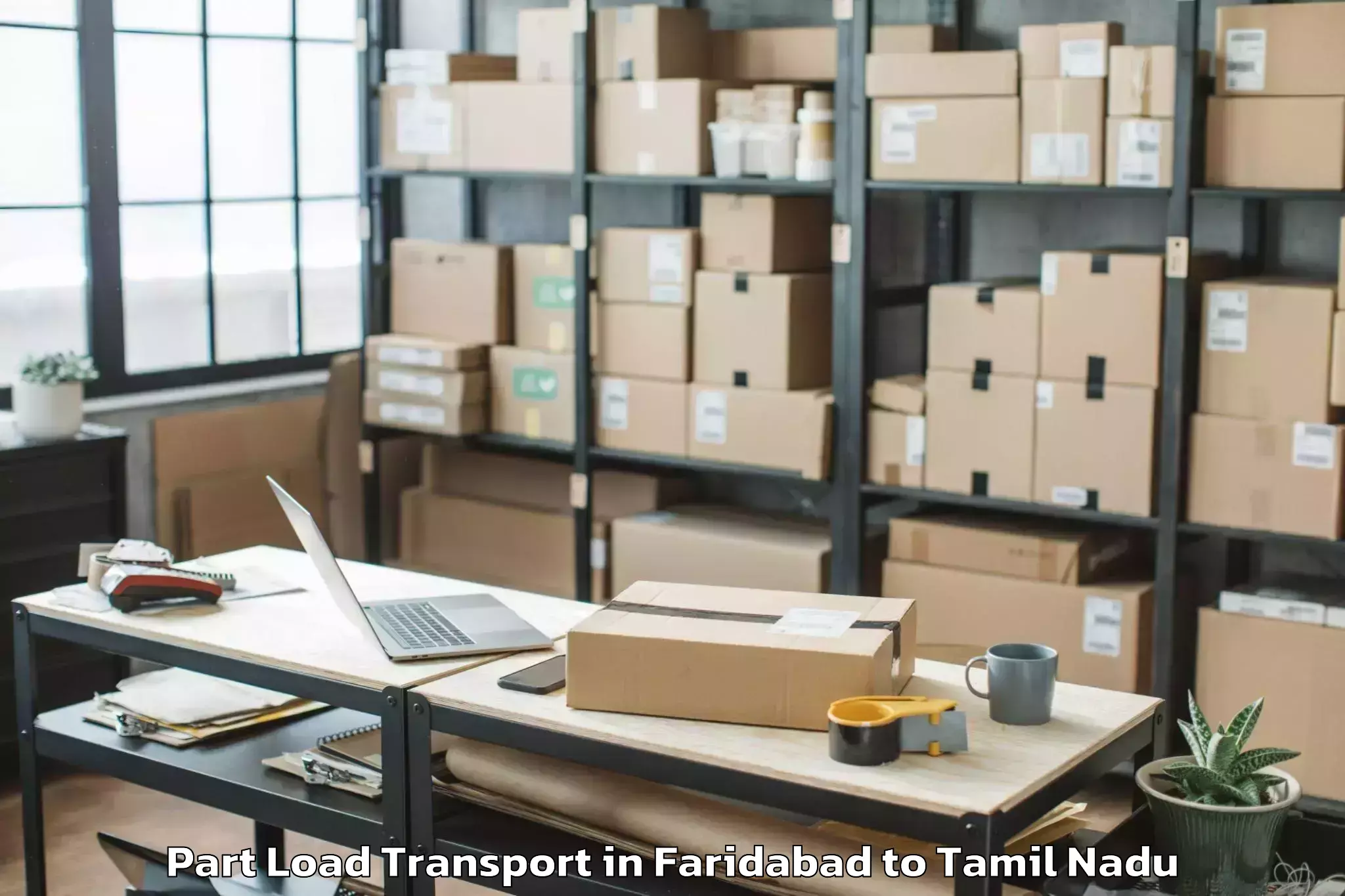 Faridabad to Karambakkudi Part Load Transport Booking